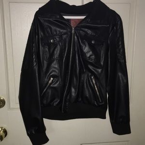 Miss London faux leather jacket